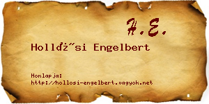 Hollósi Engelbert névjegykártya
